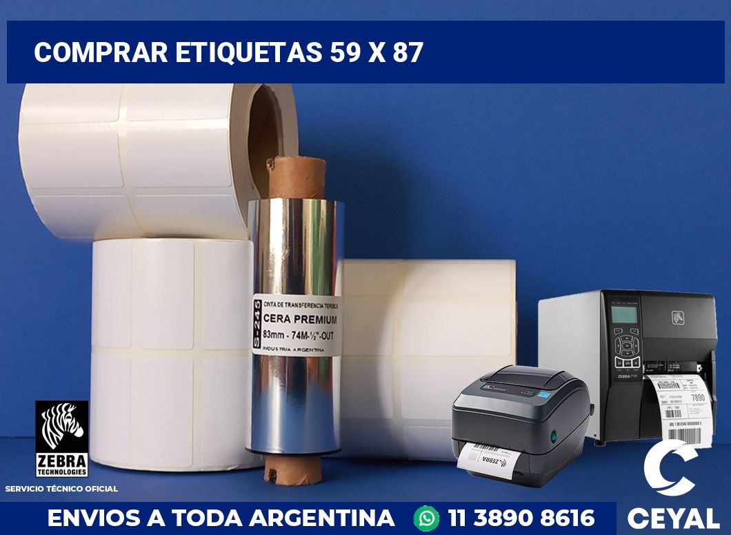 Comprar etiquetas 59 x 87