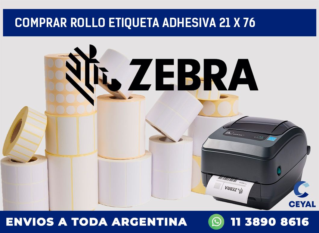 Comprar rollo etiqueta adhesiva 21 x 76