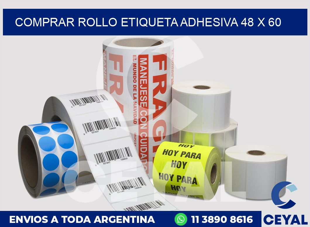 Comprar rollo etiqueta adhesiva 48 x 60