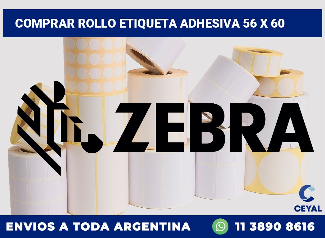 Comprar rollo etiqueta adhesiva 56 x 60