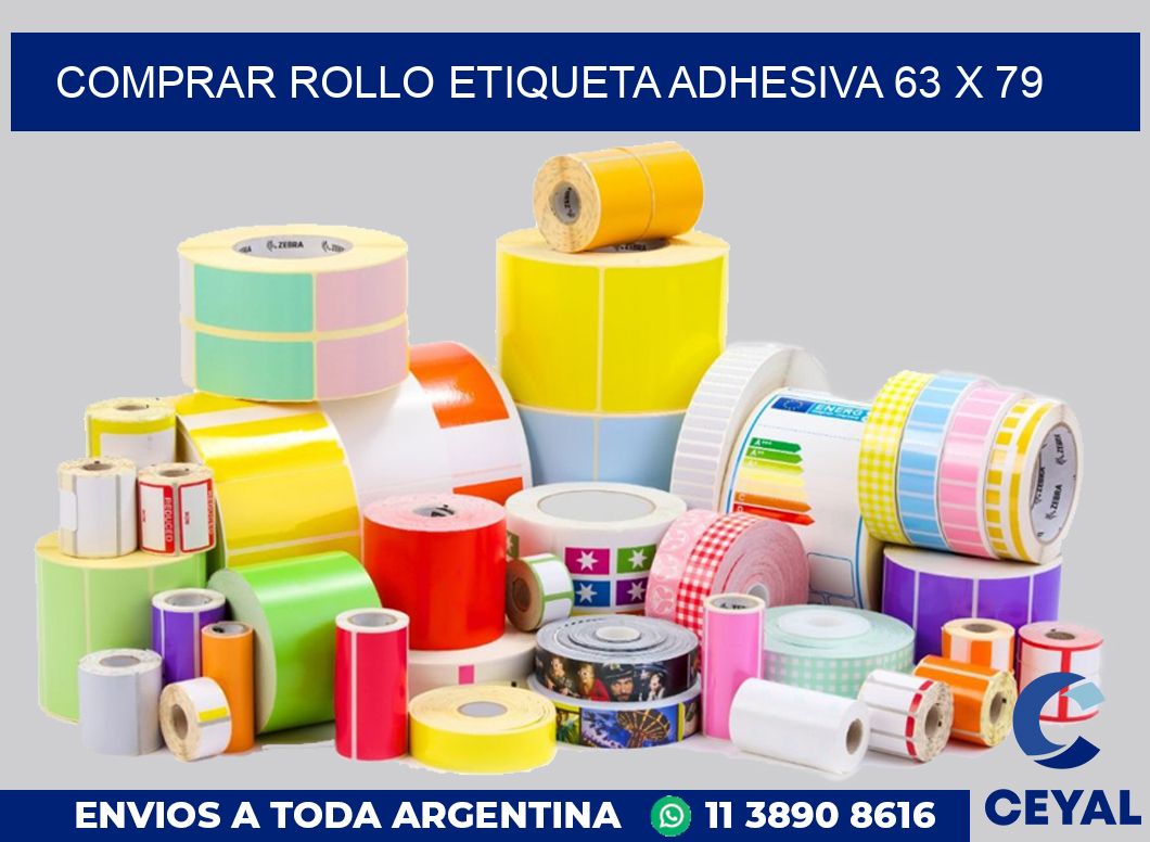 Comprar rollo etiqueta adhesiva 63 x 79