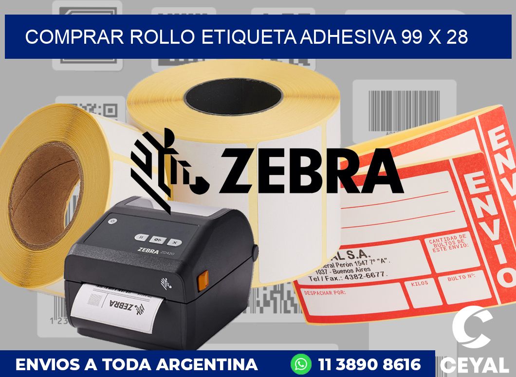 Comprar rollo etiqueta adhesiva 99 x 28