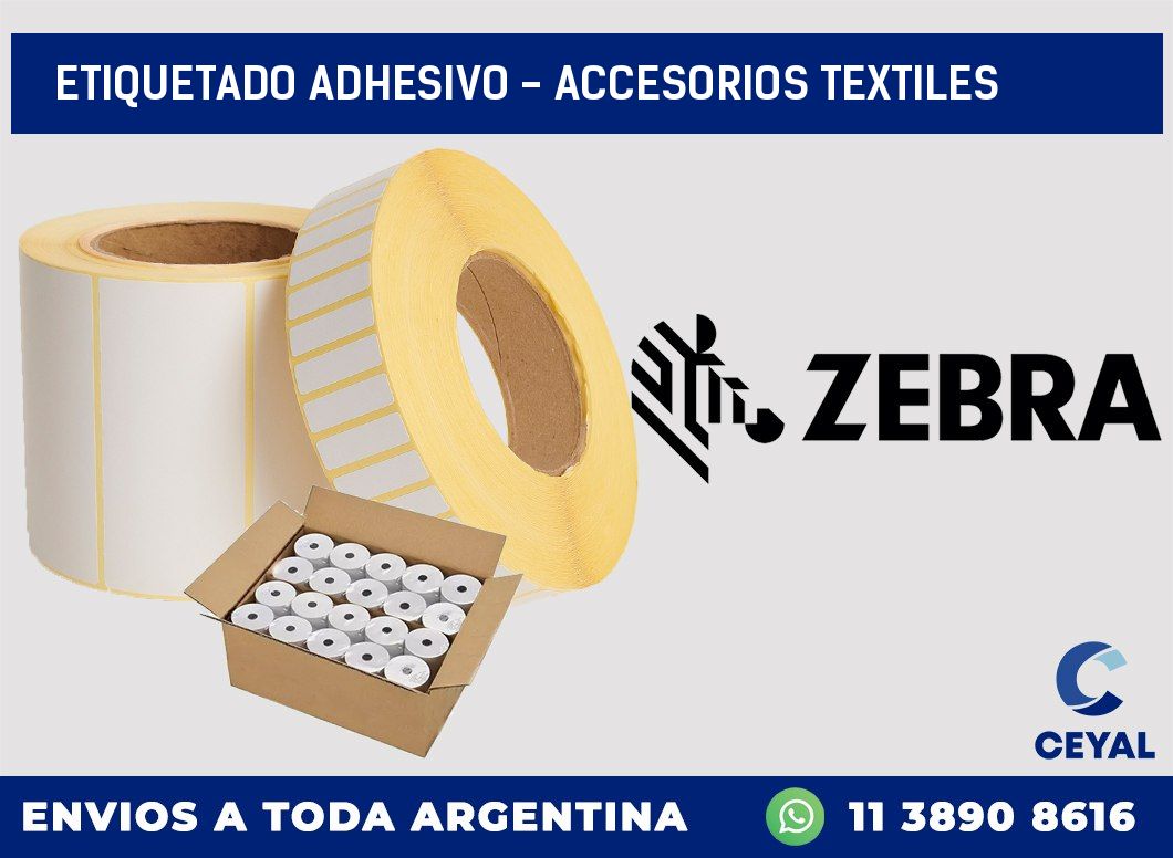 Etiquetado adhesivo - accesorios textiles