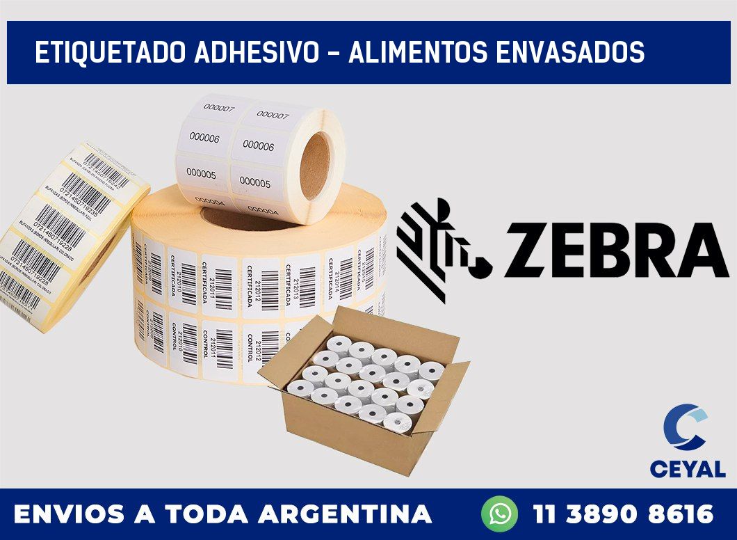 Etiquetado adhesivo – alimentos envasados