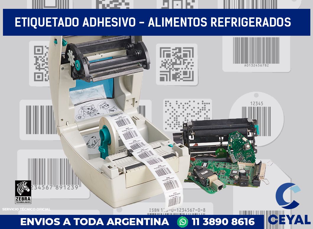 Etiquetado adhesivo - alimentos refrigerados