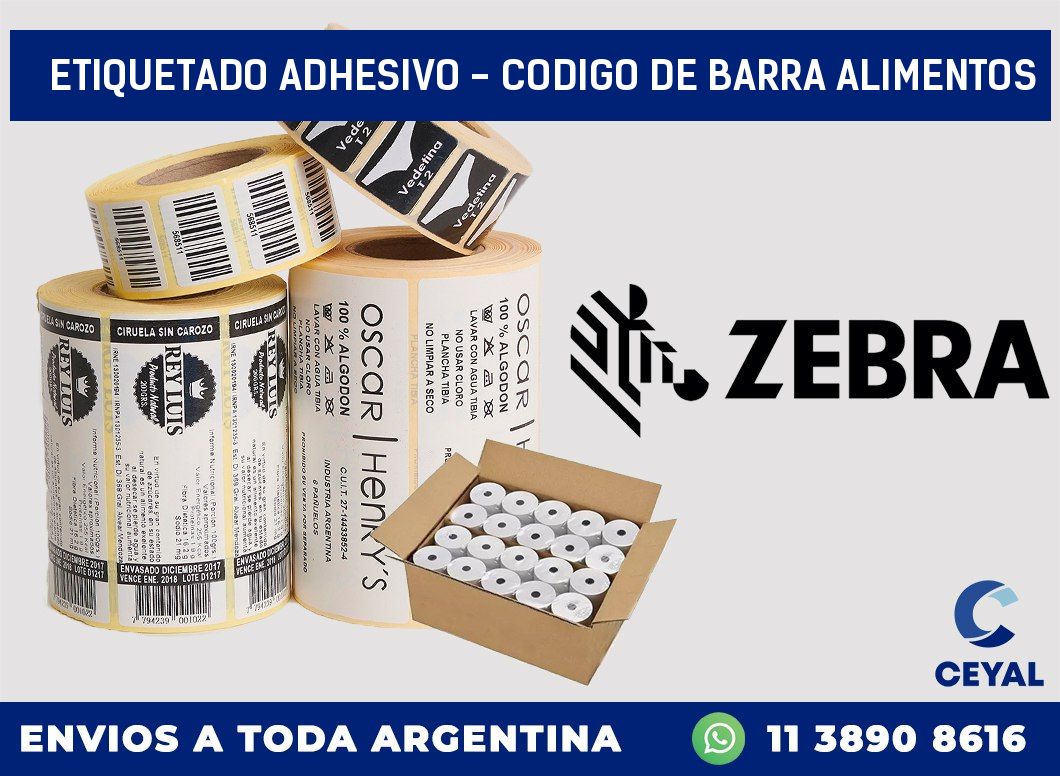 Etiquetado adhesivo – codigo de barra alimentos