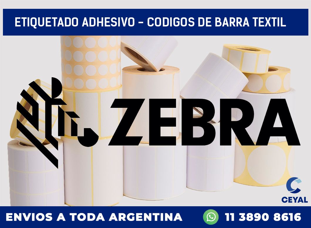 Etiquetado adhesivo - codigos de barra textil