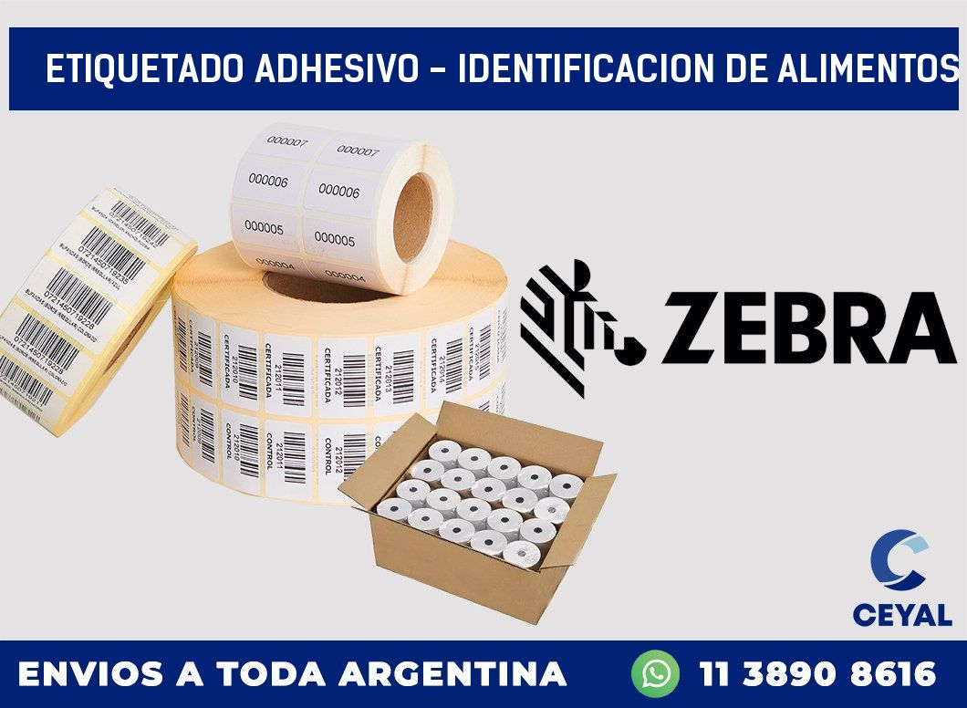 Etiquetado adhesivo - identificacion de alimentos