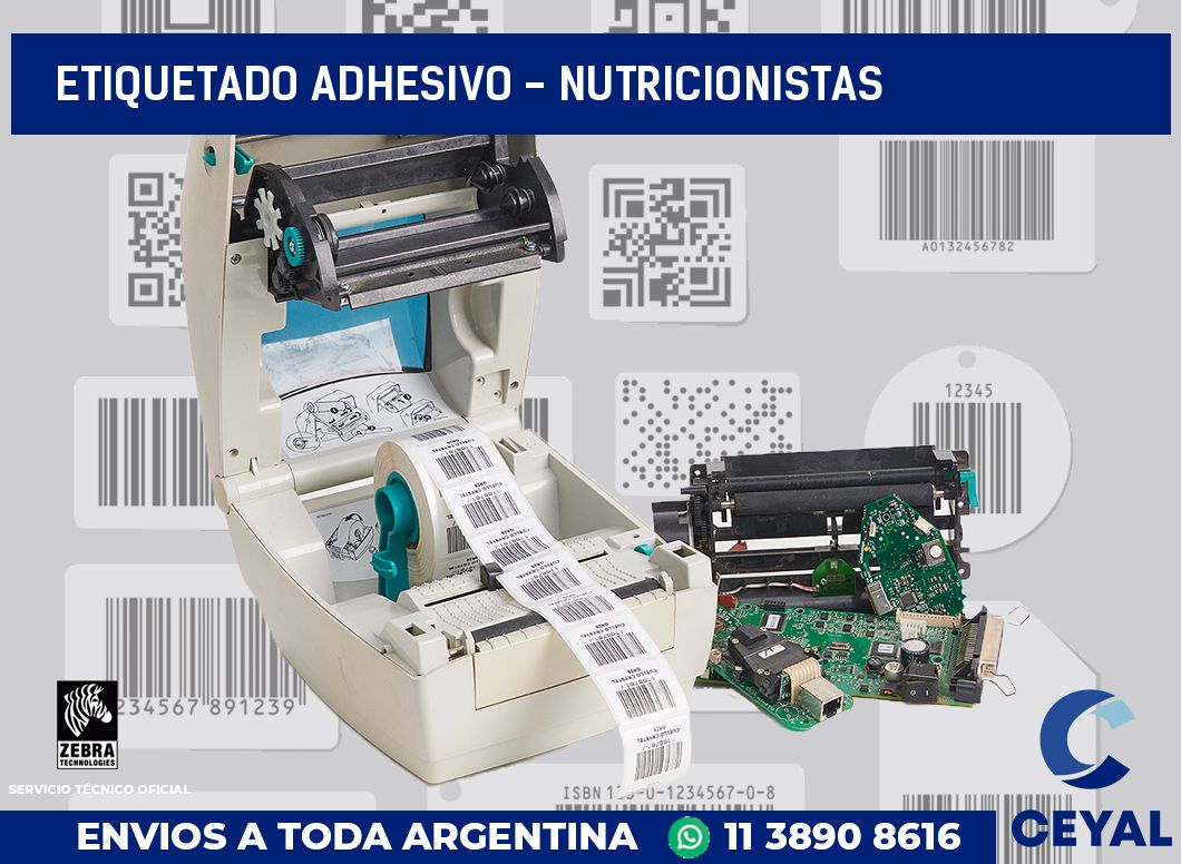 Etiquetado adhesivo - nutricionistas