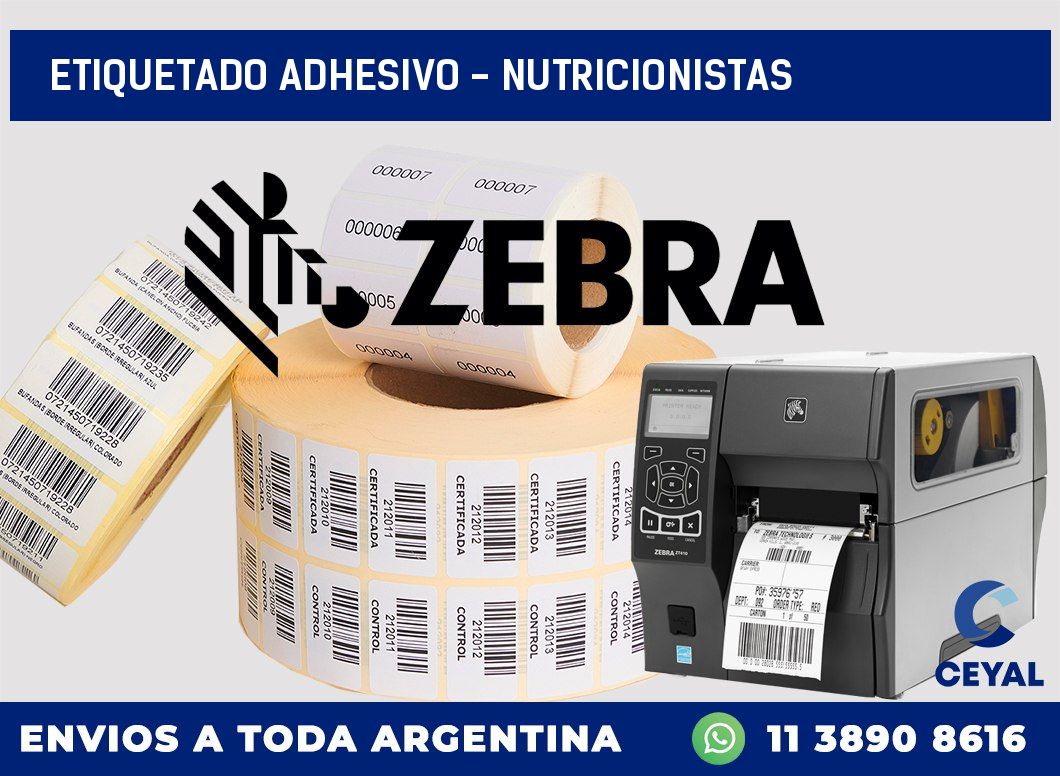 Etiquetado adhesivo – nutricionistas