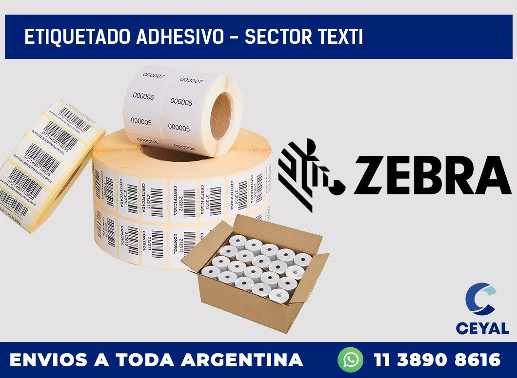 Etiquetado adhesivo – sector texti