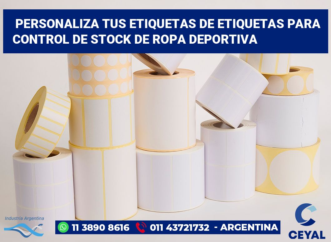 Personaliza tus Etiquetas de Etiquetas para Control de Stock de Ropa Deportiva