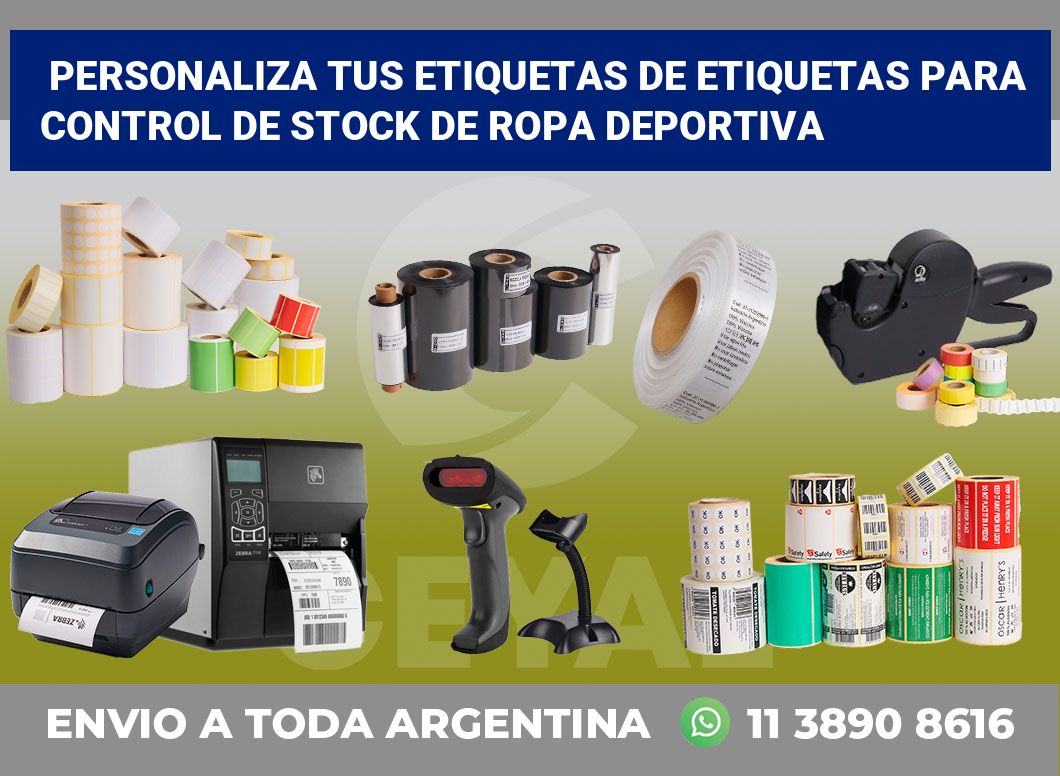 Personaliza tus Etiquetas de Etiquetas para Control de Stock de Ropa Deportiva