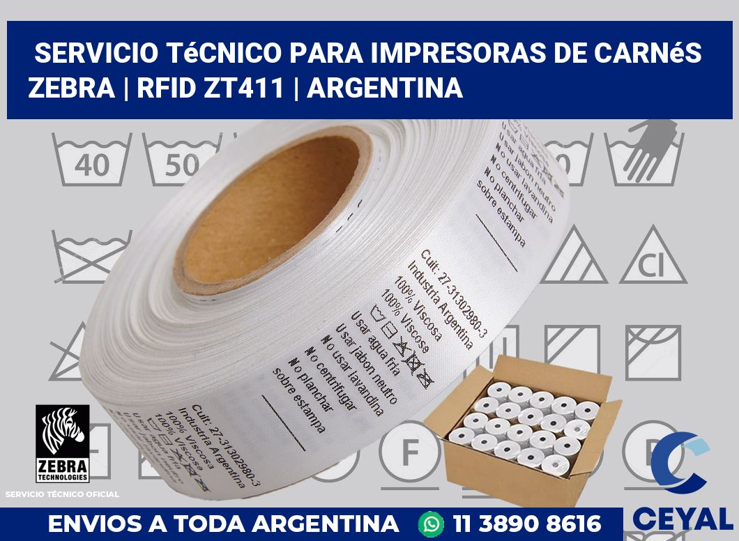 Servicio técnico para Impresoras de carnés ZEBRA | RFID ZT411 | Argentina