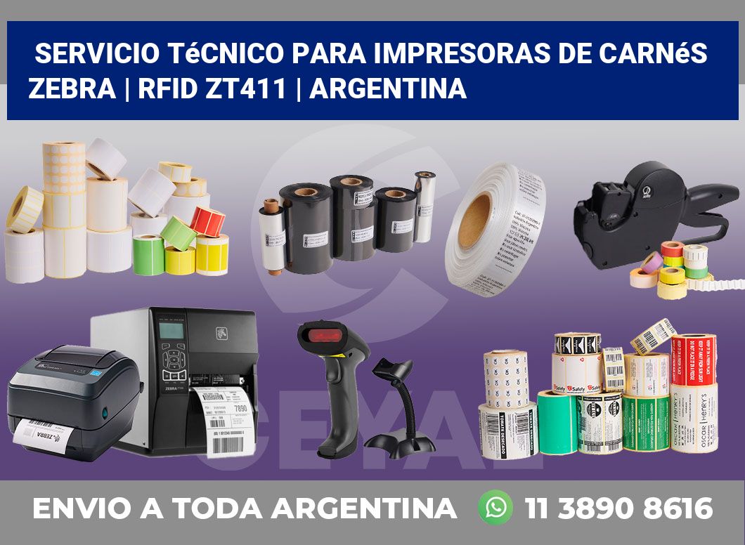 Servicio técnico para Impresoras de carnés ZEBRA | RFID ZT411 | Argentina