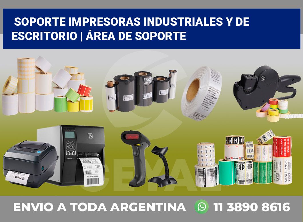 Soporte impresoras industriales y de escritorio | Área de soporte