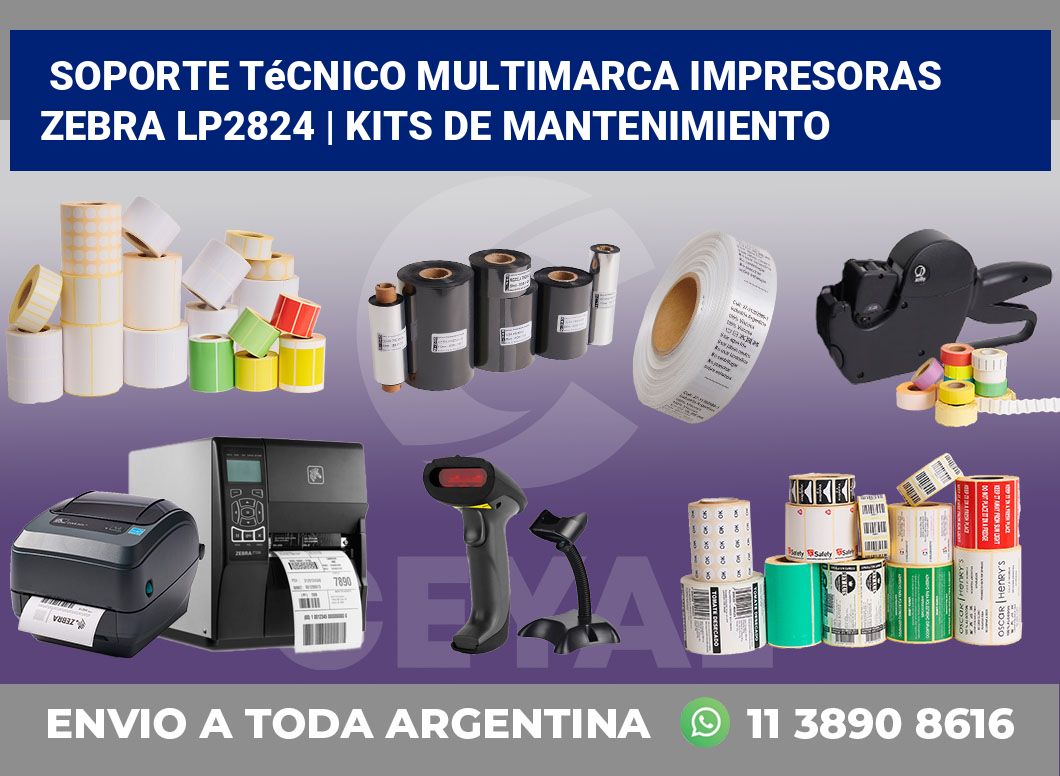 Soporte técnico multimarca impresoras Zebra LP2824 | Kits de mantenimiento