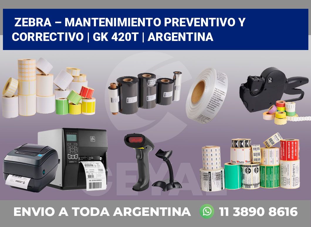 Zebra – mantenimiento preventivo y correctivo | gk 420t | Argentina