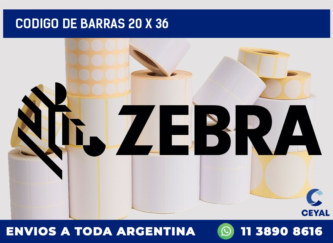 codigo de barras 20 x 36