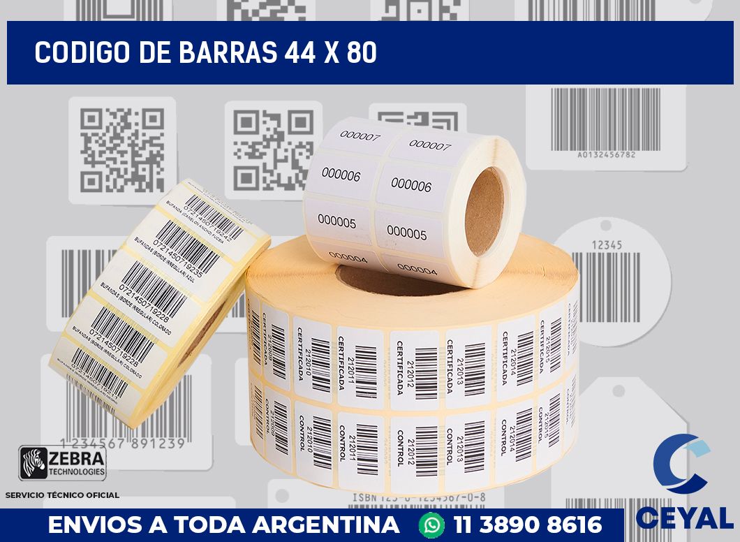 codigo de barras 44 x 80