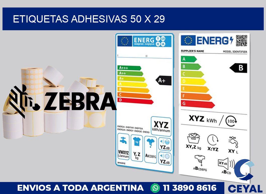 etiquetas adhesivas 50 x 29