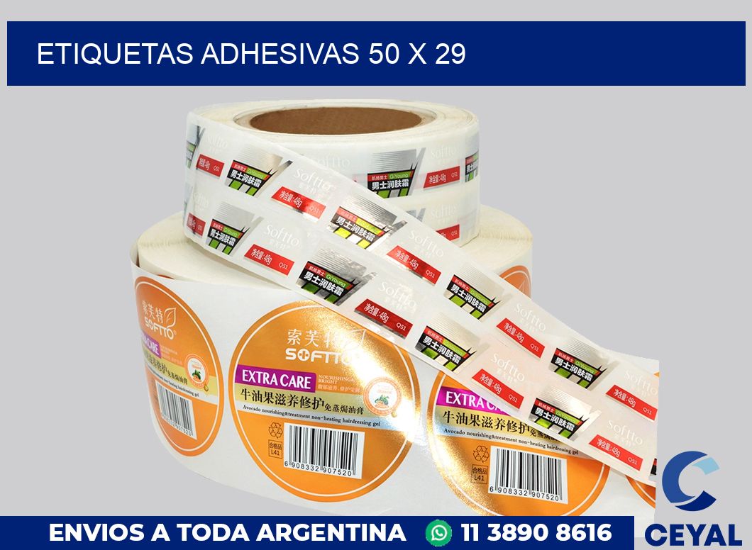 etiquetas adhesivas 50 x 29