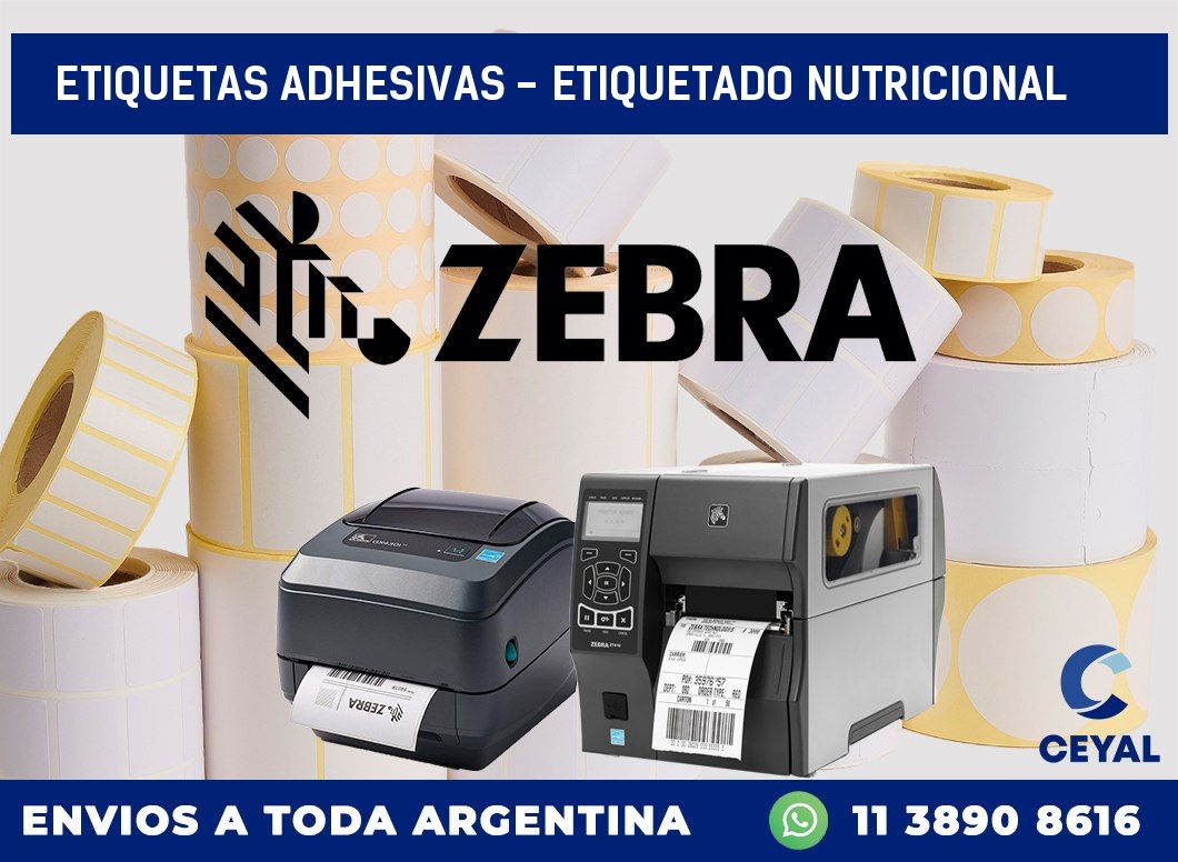 etiquetas adhesivas - Etiquetado Nutricional