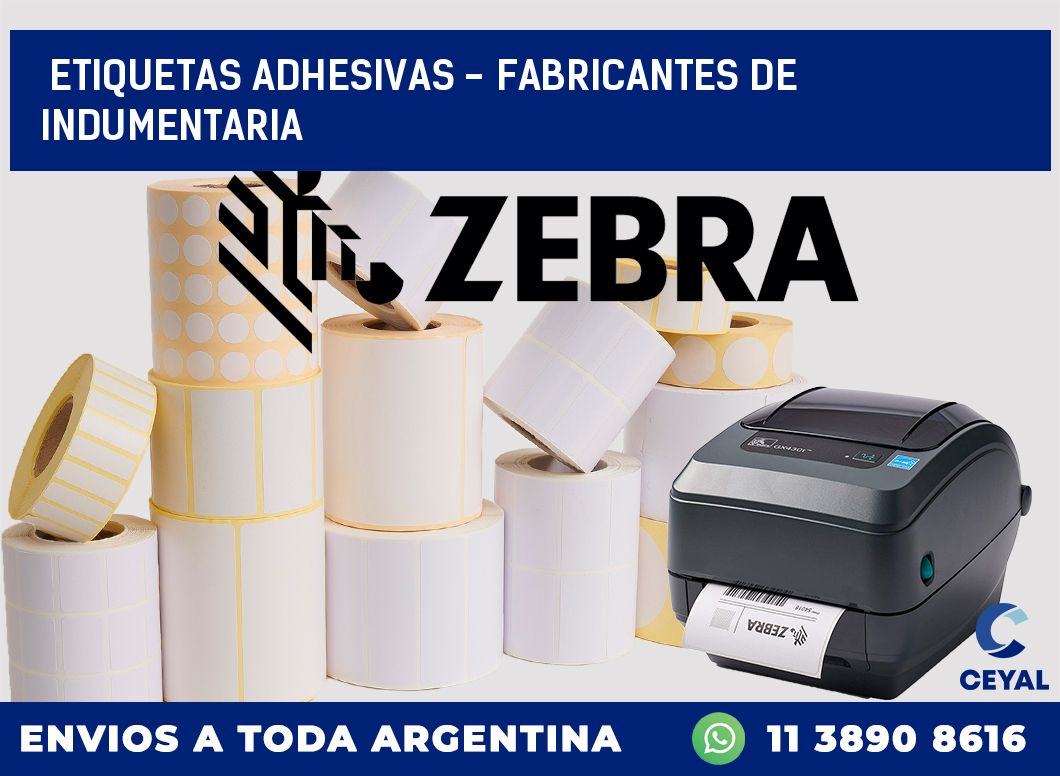 etiquetas adhesivas - Fabricantes de indumentaria