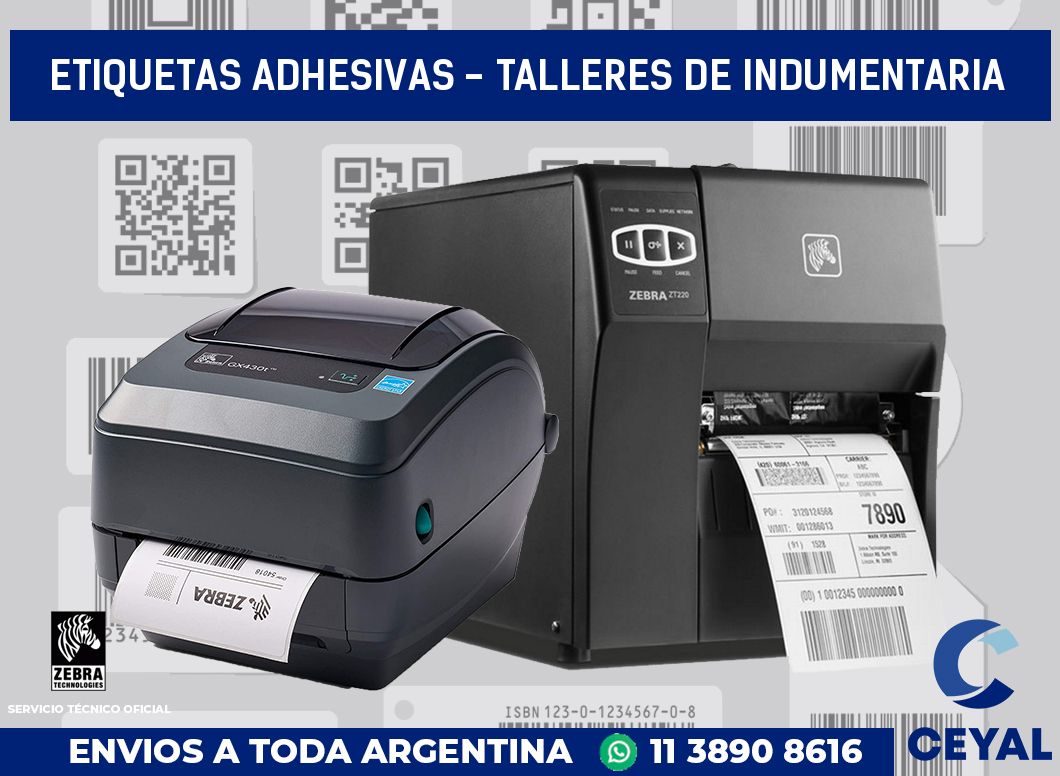 etiquetas adhesivas - Talleres de indumentaria