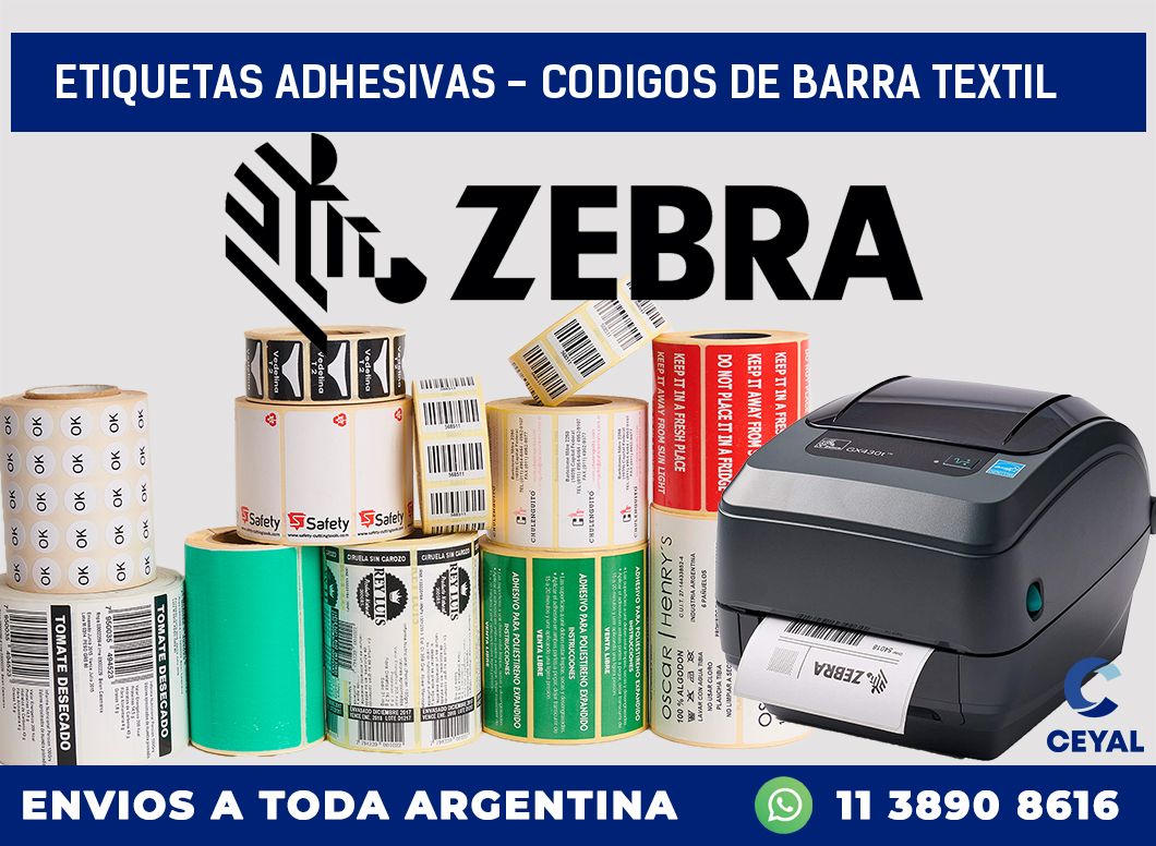 etiquetas adhesivas – codigos de barra textil