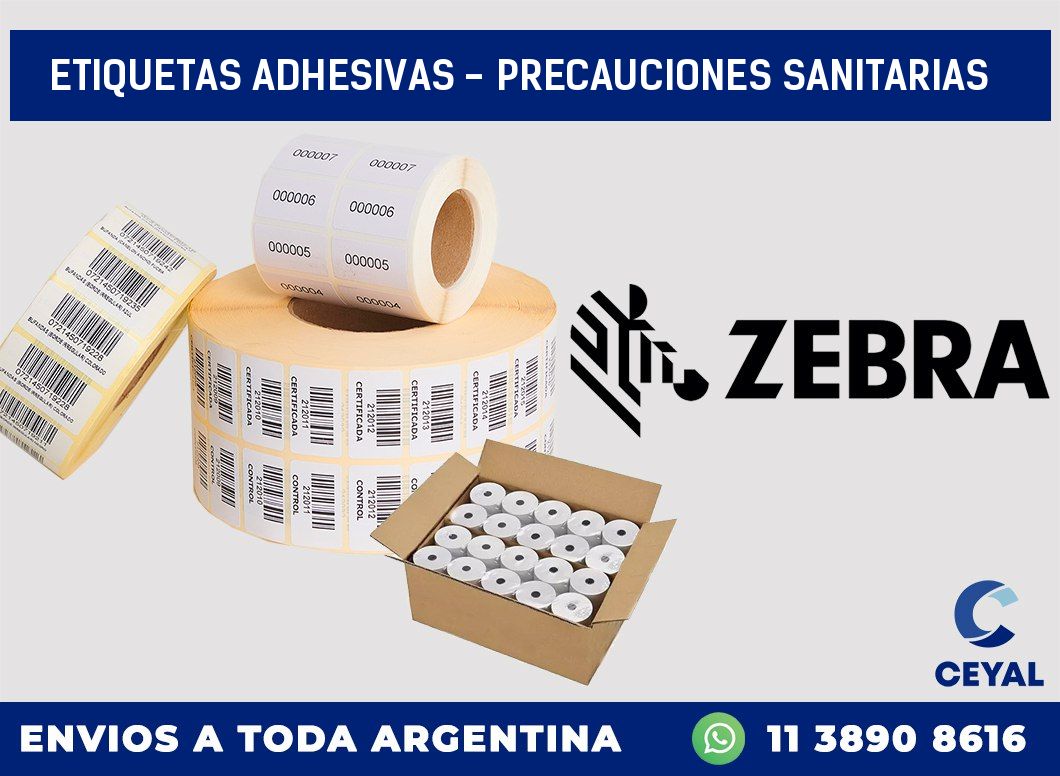 etiquetas adhesivas - precauciones sanitarias