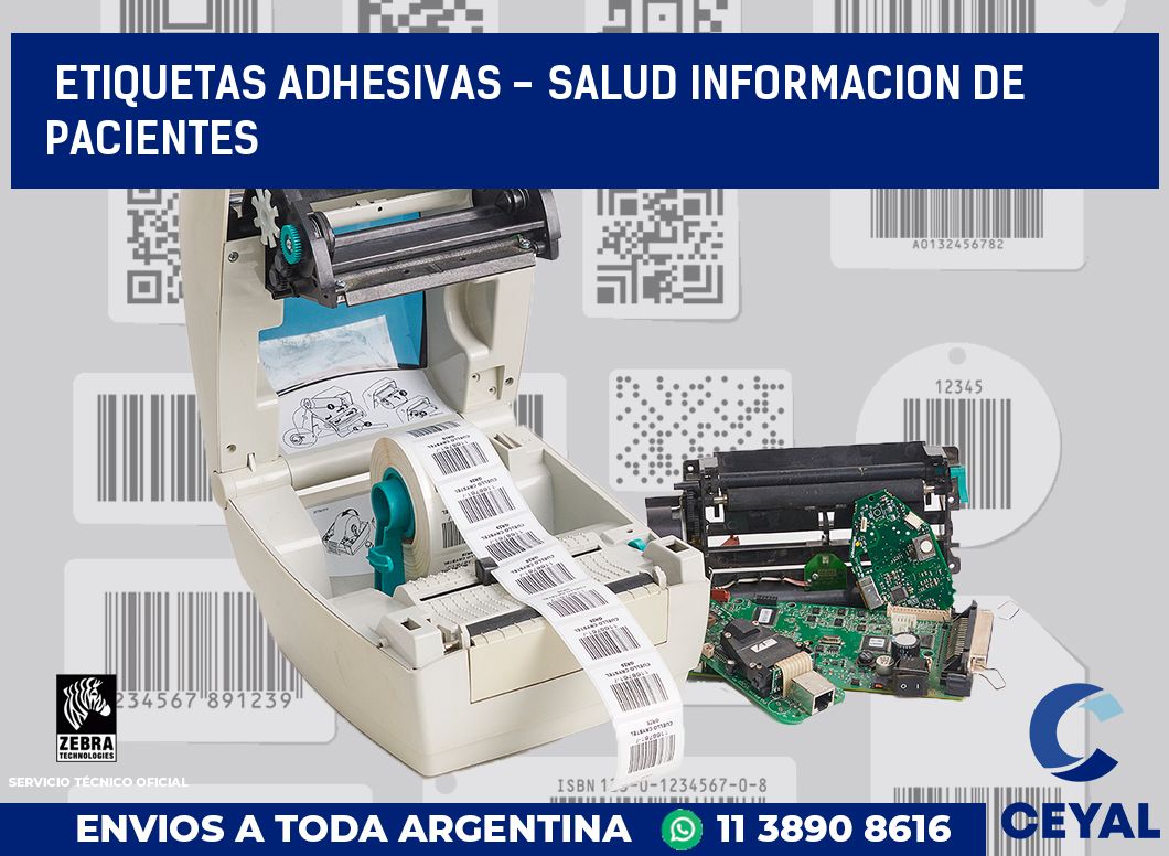 etiquetas adhesivas - salud informacion de pacientes