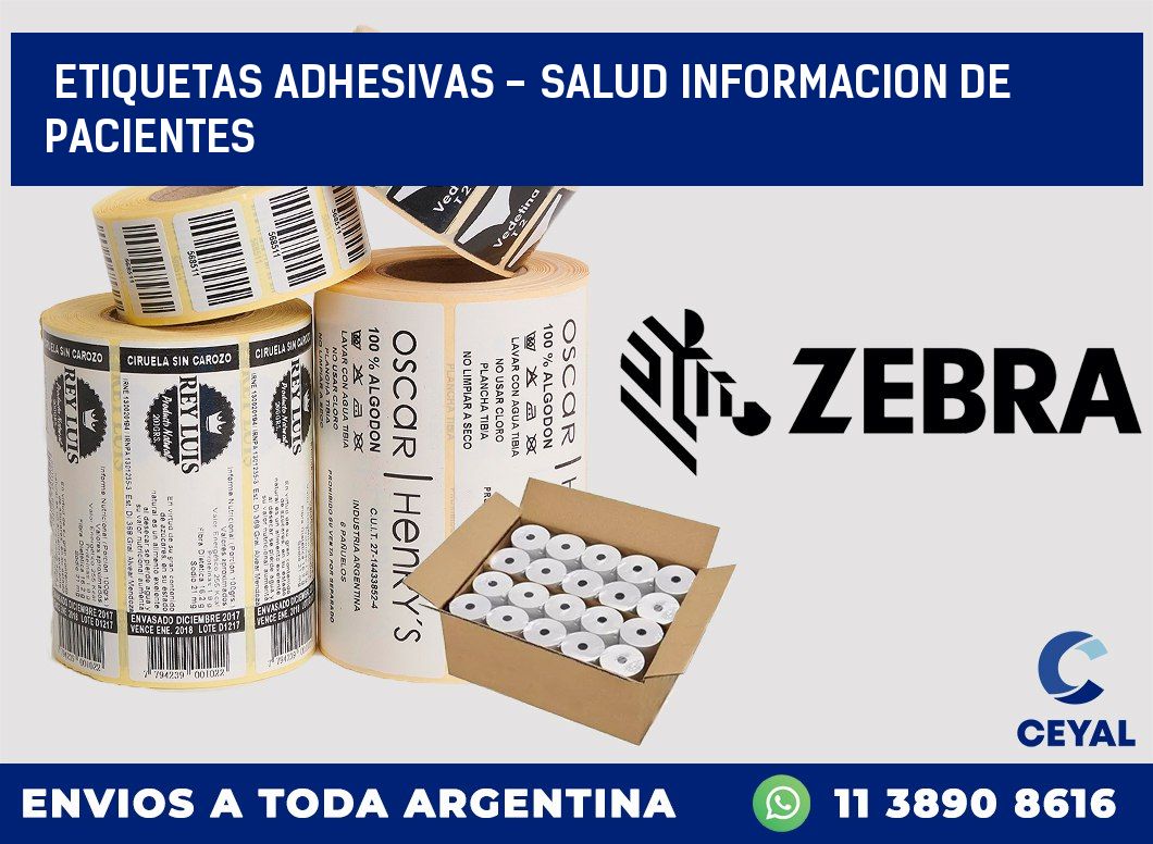 etiquetas adhesivas – salud informacion de pacientes