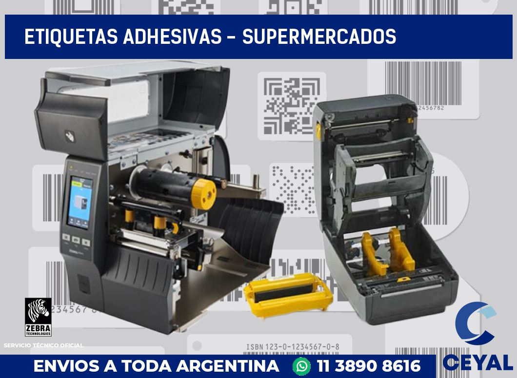 etiquetas adhesivas - supermercados