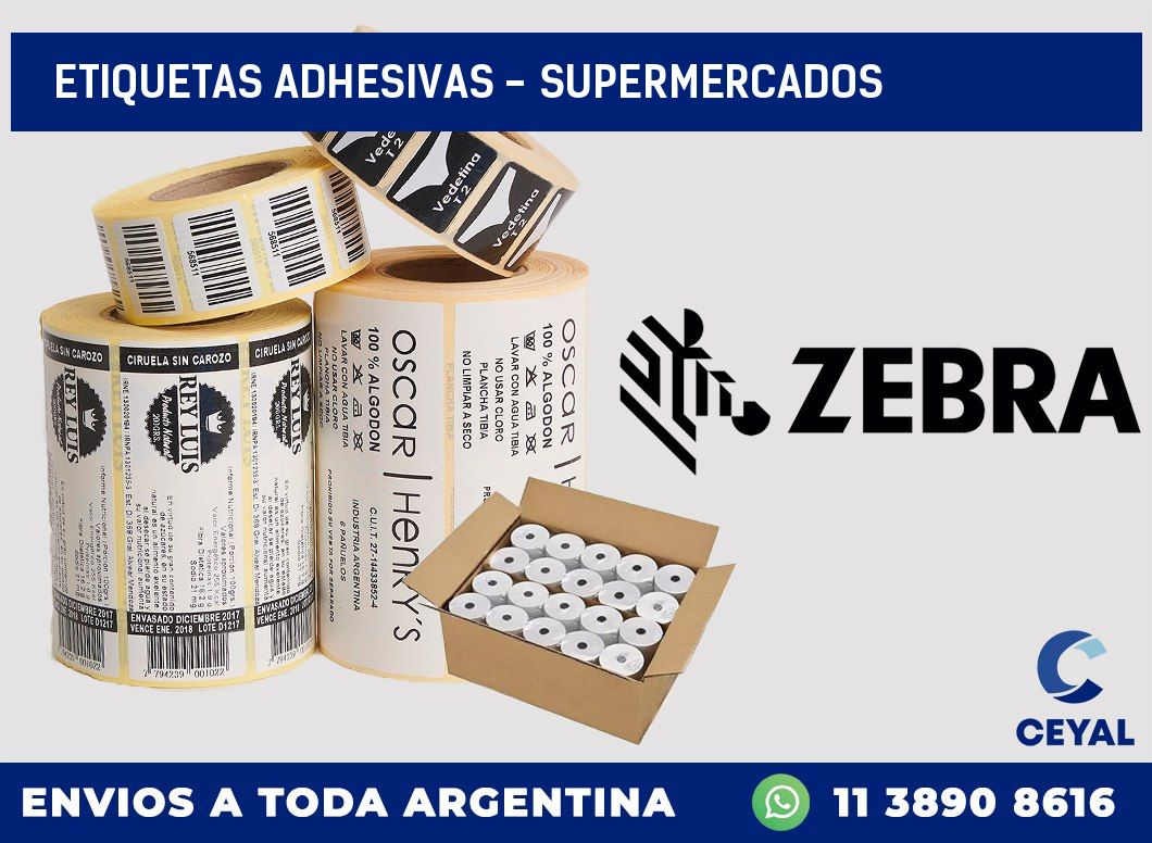 etiquetas adhesivas – supermercados