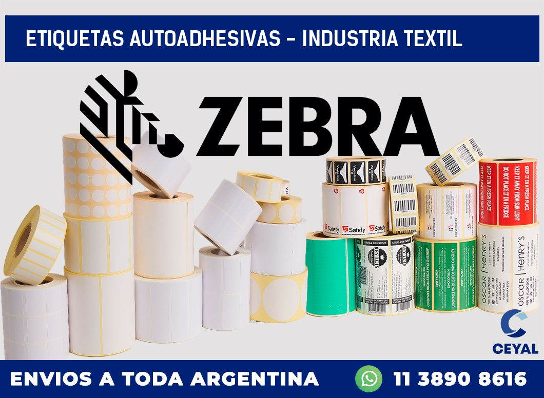 etiquetas autoadhesivas - Industria textil