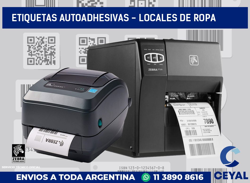 etiquetas autoadhesivas - Locales de ropa