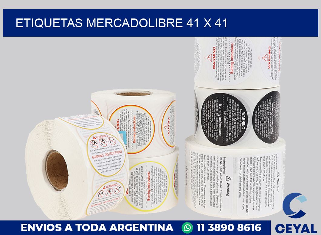 etiquetas mercadolibre 41 x 41