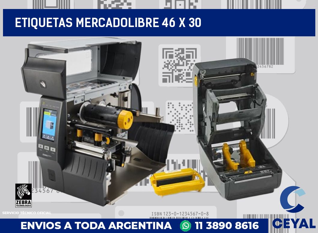 etiquetas mercadolibre 46 x 30