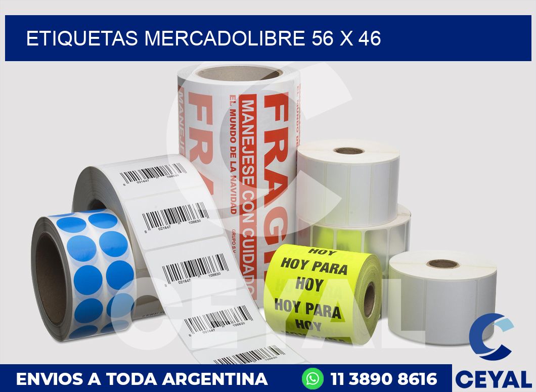 etiquetas mercadolibre 56 x 46