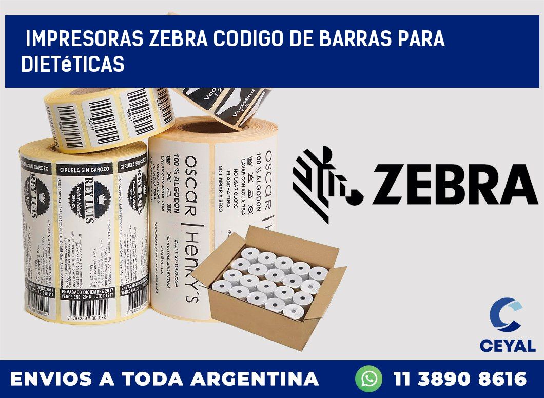 impresoras zebra codigo de barras para Dietéticas