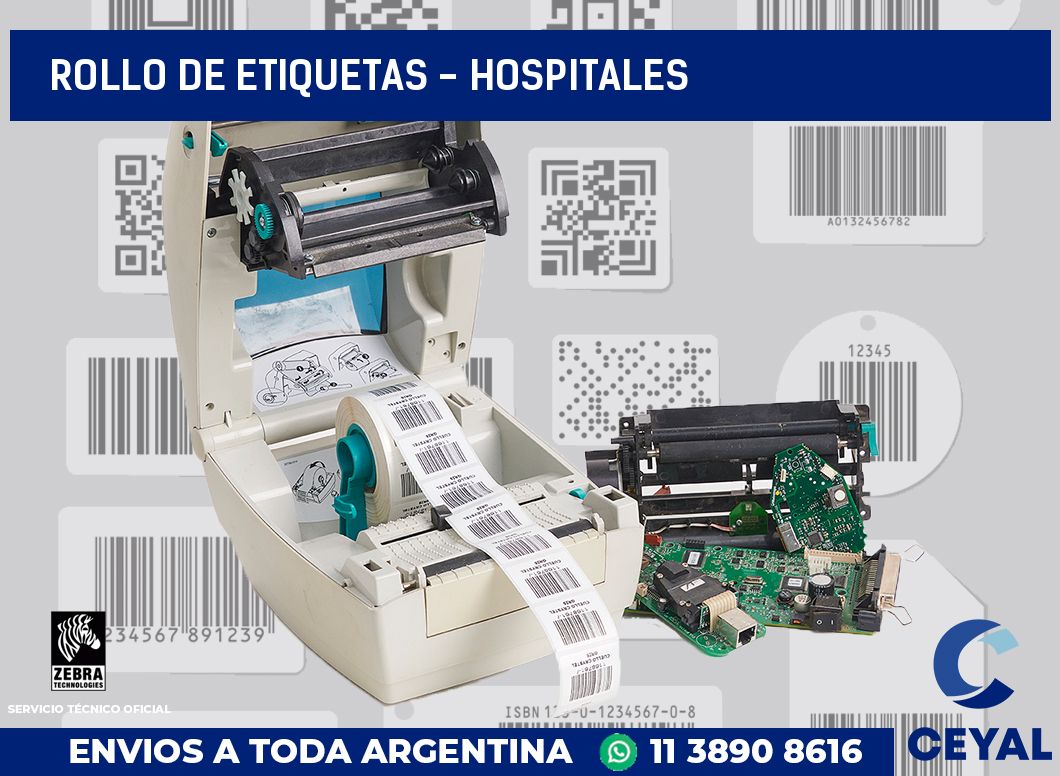 rollo de etiquetas - Hospitales