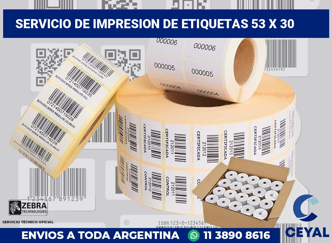 servicio de impresion de etiquetas 53 x 30