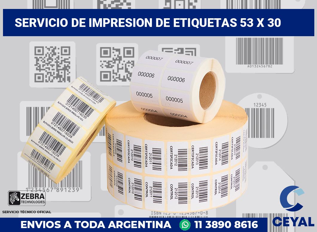 servicio de impresion de etiquetas 53 x 30