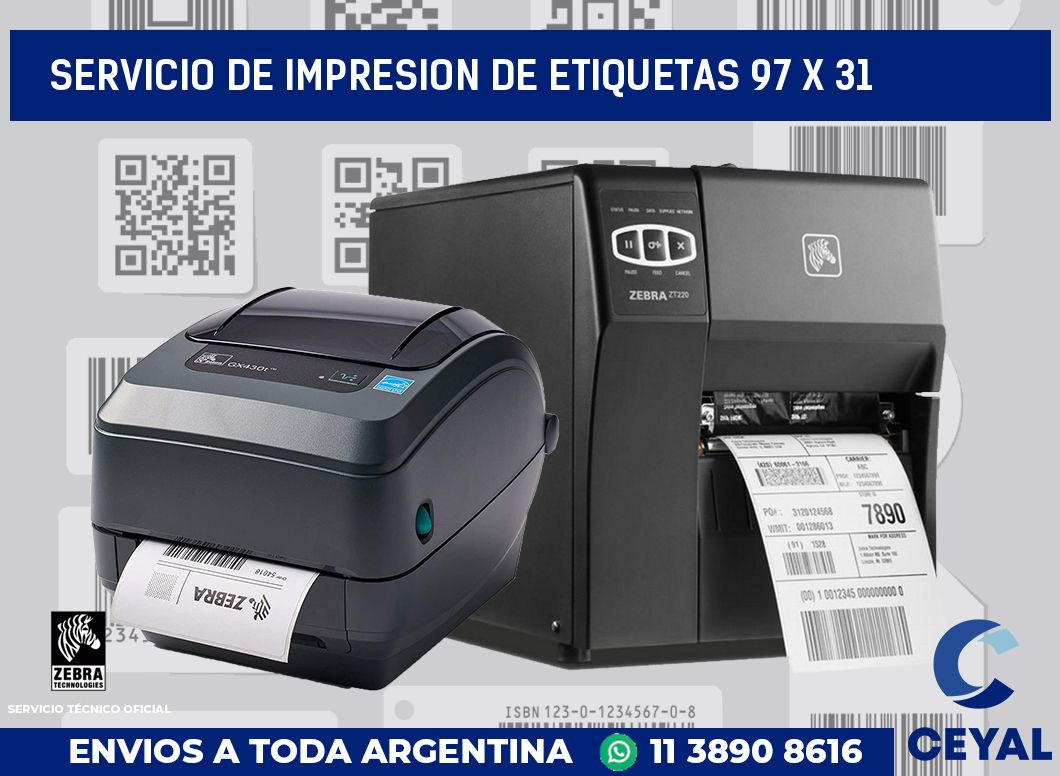 servicio de impresion de etiquetas 97 x 31