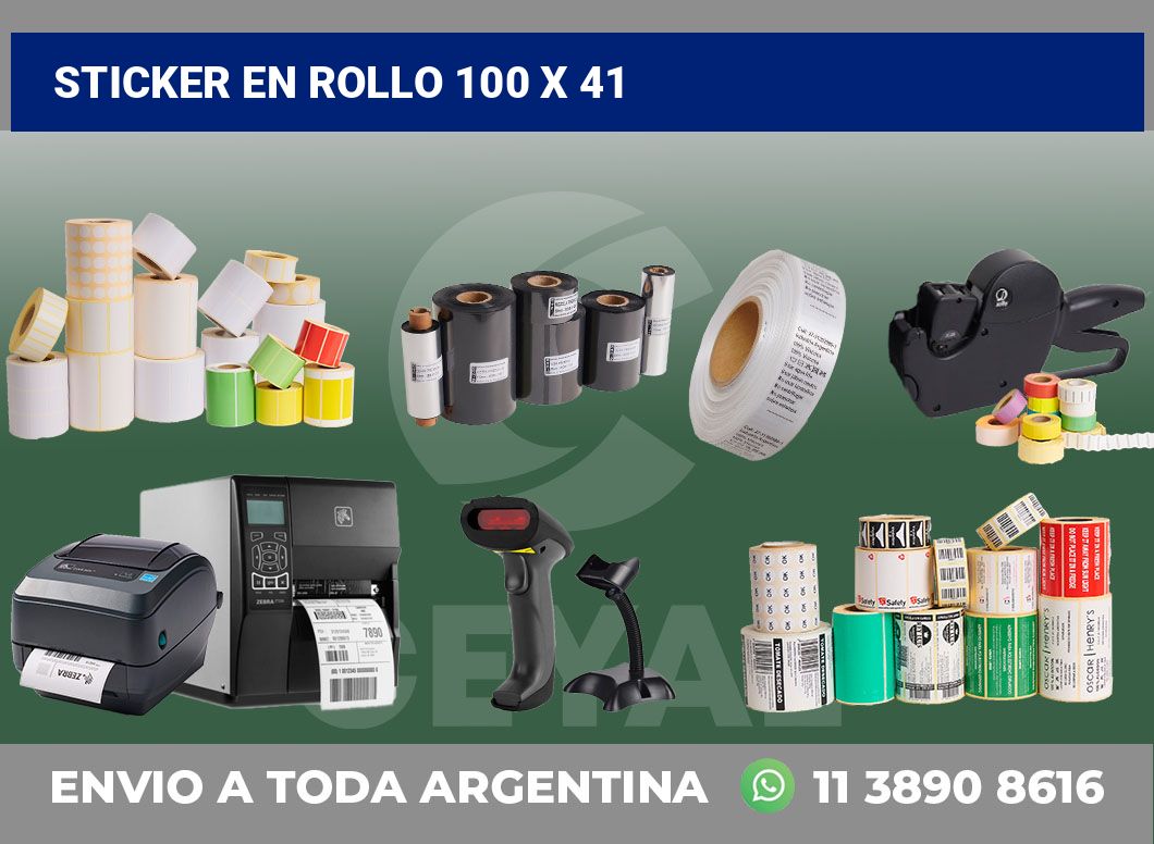 sticker en rollo 100 x 41