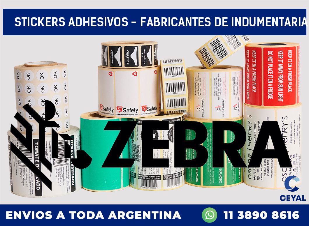 stickers adhesivos - Fabricantes de indumentaria