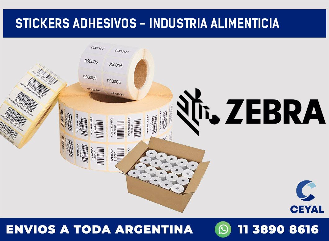 stickers adhesivos – Industria alimenticia