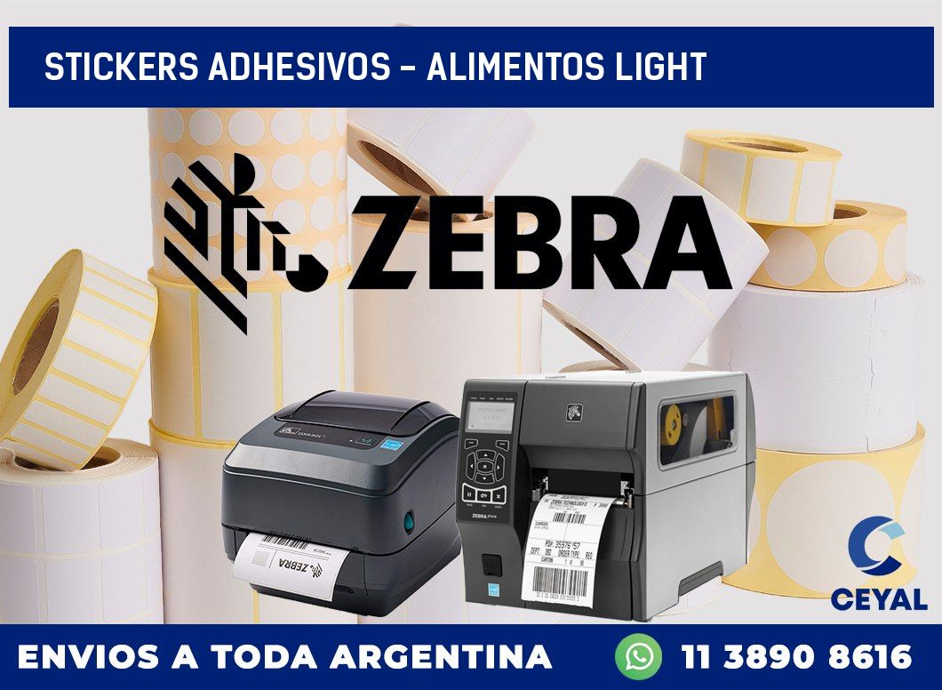 stickers adhesivos - alimentos light