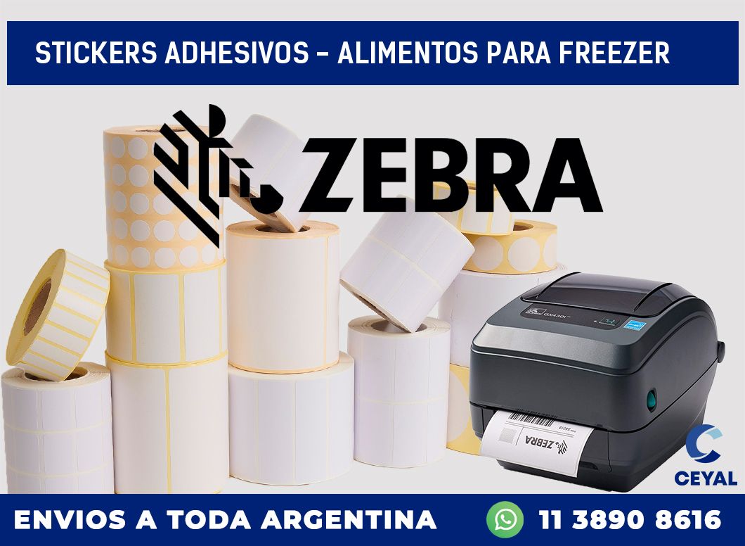 stickers adhesivos - alimentos para freezer